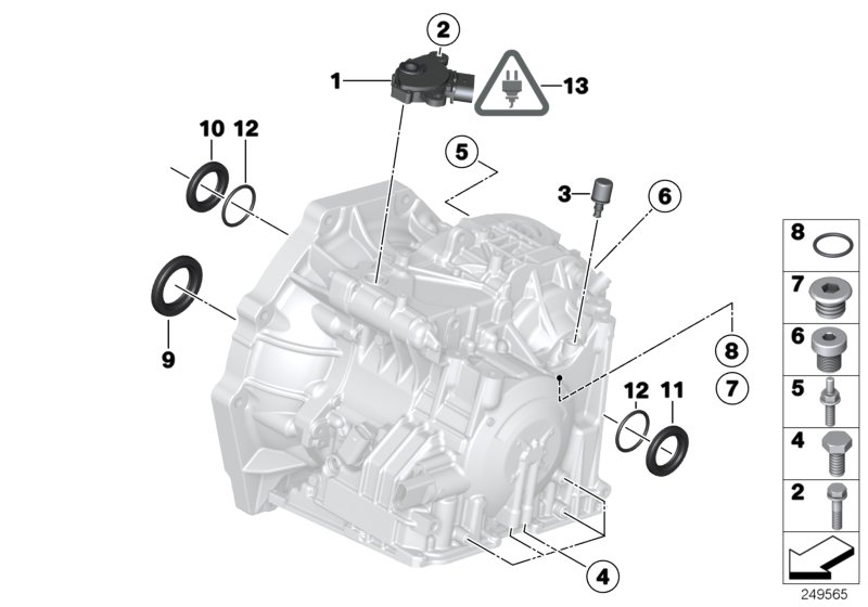 Diagram GA6F21WA mounting parts/gaskets for your MINI Electric  