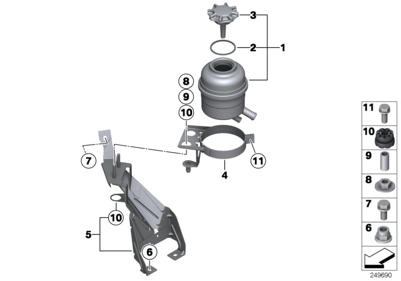 Diagram Oil carrier / Single parts for your BMW