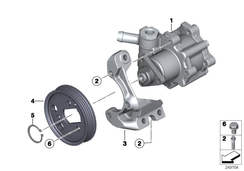 Diagram Power steering pump for your 2018 BMW X2   