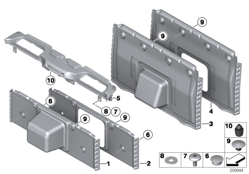 Diagram TRUNK PARTITION TRIM PANEL for your 2007 BMW M6   