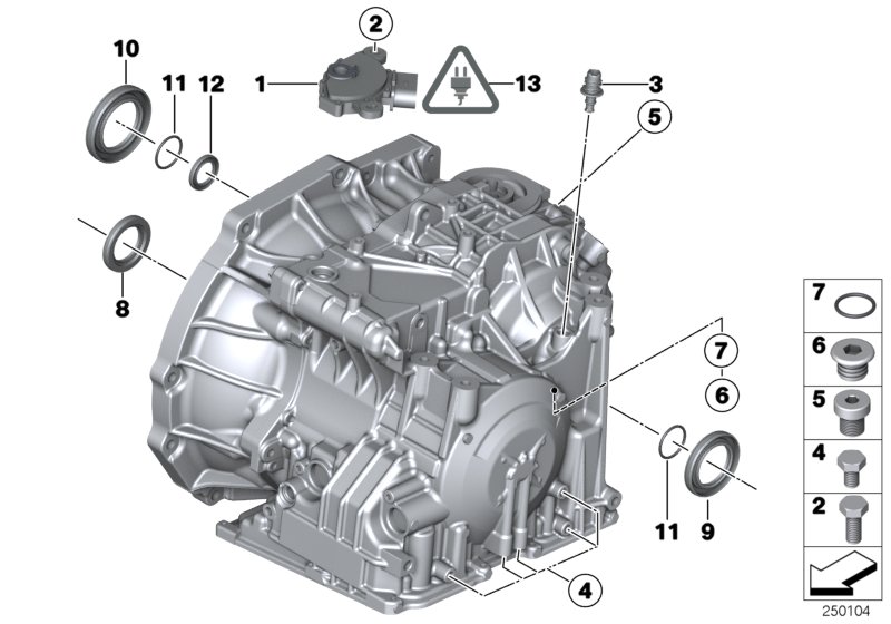 Diagram GA6F21WA mounting parts/gaskets for your MINI Electric  