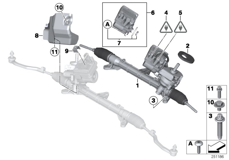 Diagram Steering unit, electric (EPS) for your MINI