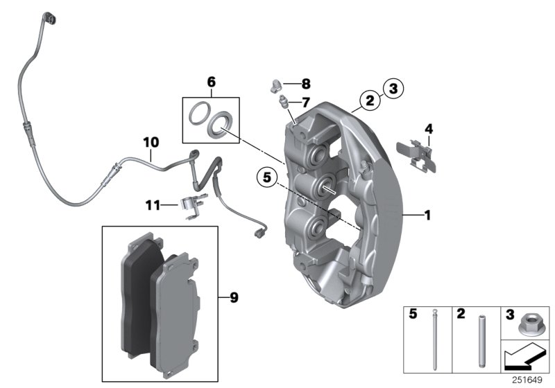 Diagram Front brake pad wear sensor for your BMW 330iX  