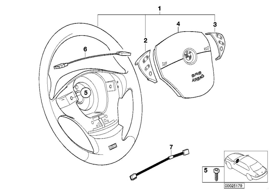 Diagram M sports strng whl,airb.-smart,multifunc for your 2023 BMW X3  30eX 