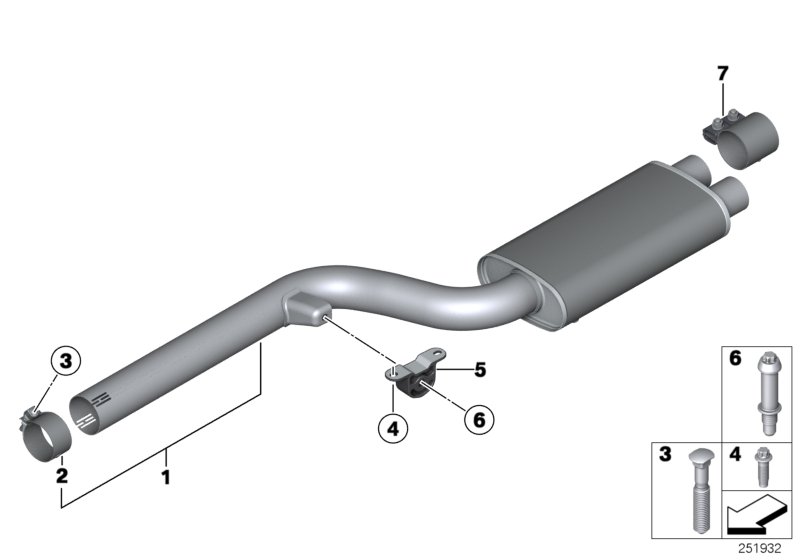 Diagram Front muffler for your BMW