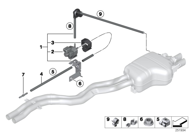 Diagram Vacuum control, exhaust flap for your 2013 BMW