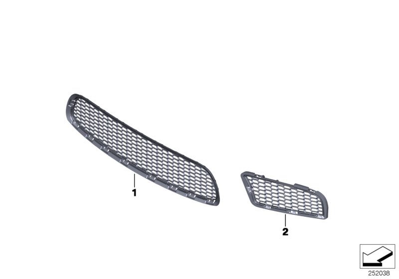 Diagram M trim decor elements, front for your BMW