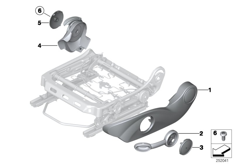 Diagram SEAT FRONT SEAT COVERINGS for your MINI