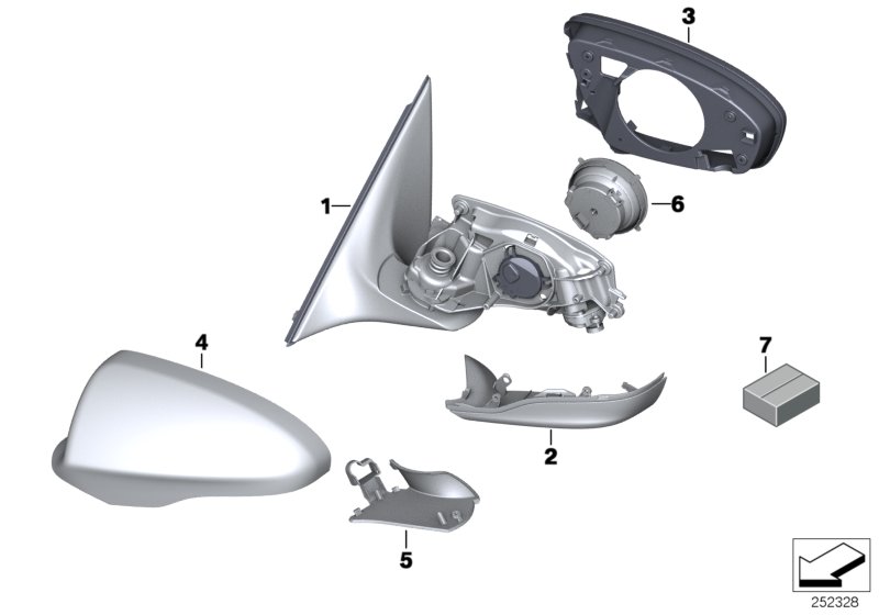 Diagram M Outside mirror for your BMW