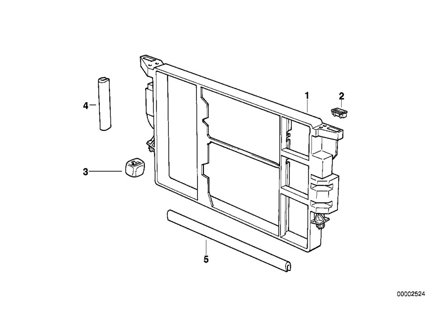 Diagram Cooling holder for your 1987 BMW 325e   