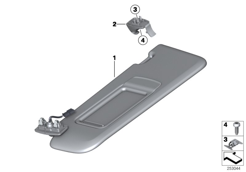 Diagram Sun visors for your BMW