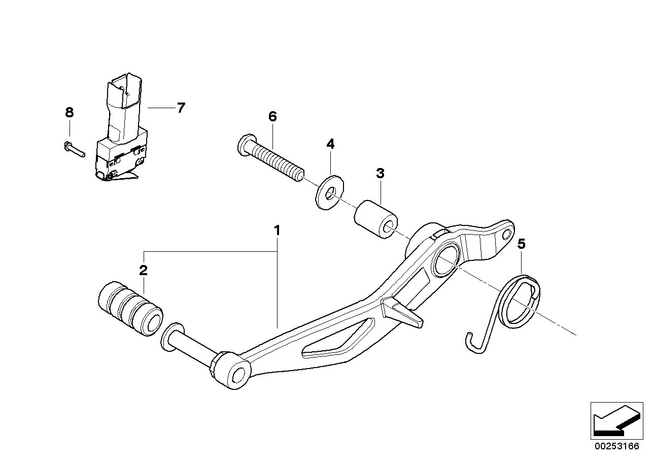 Diagram Brake pedal for your BMW R1200C Indep.  