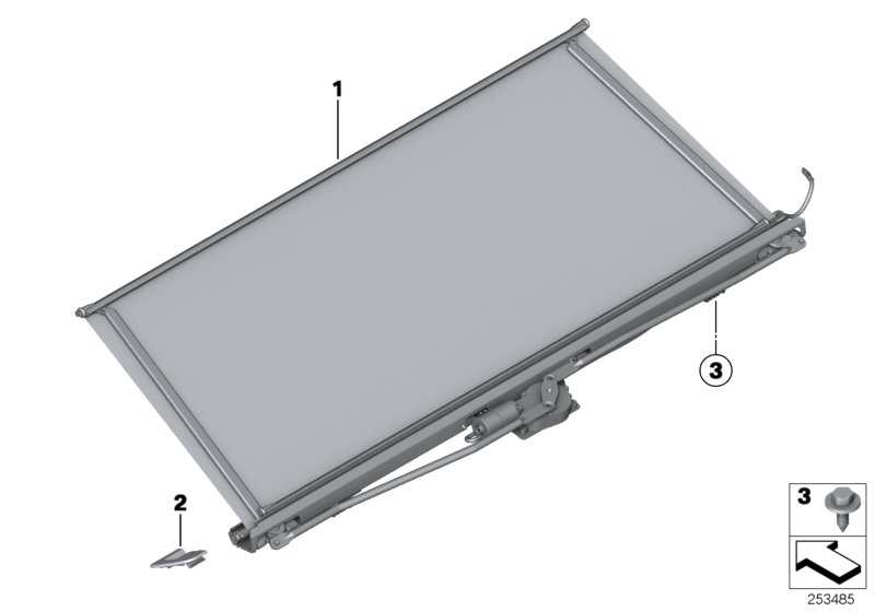 Diagram Sun blind, rear window shelf for your 2016 BMW M6   