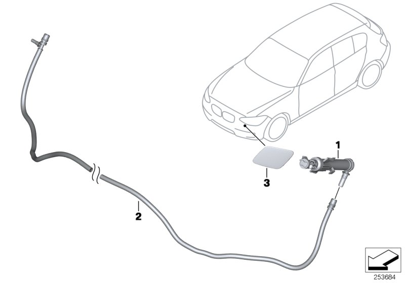 Diagram SINGLE PARTS FOR HEAD LAMP CLEANING for your BMW