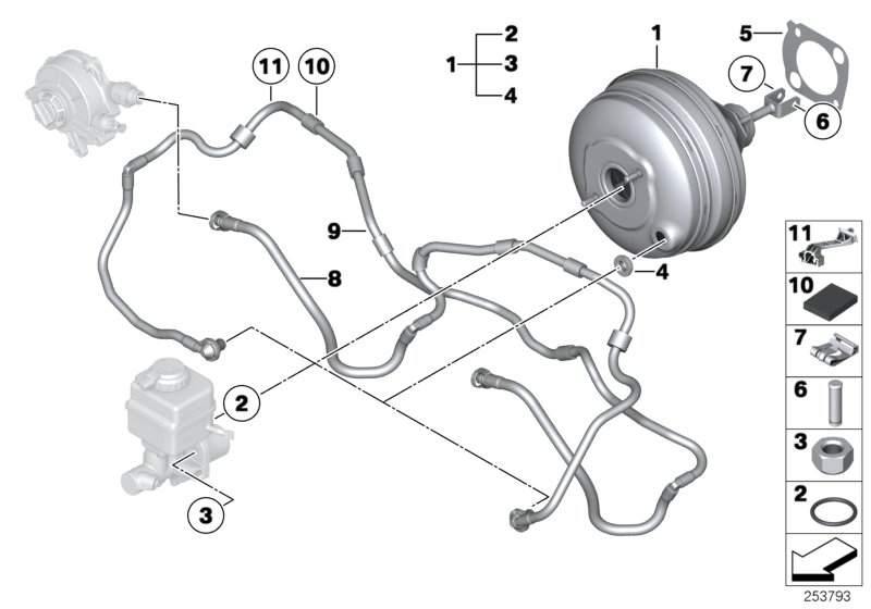 Diagram Power brake unit depression for your 2013 BMW 128i   