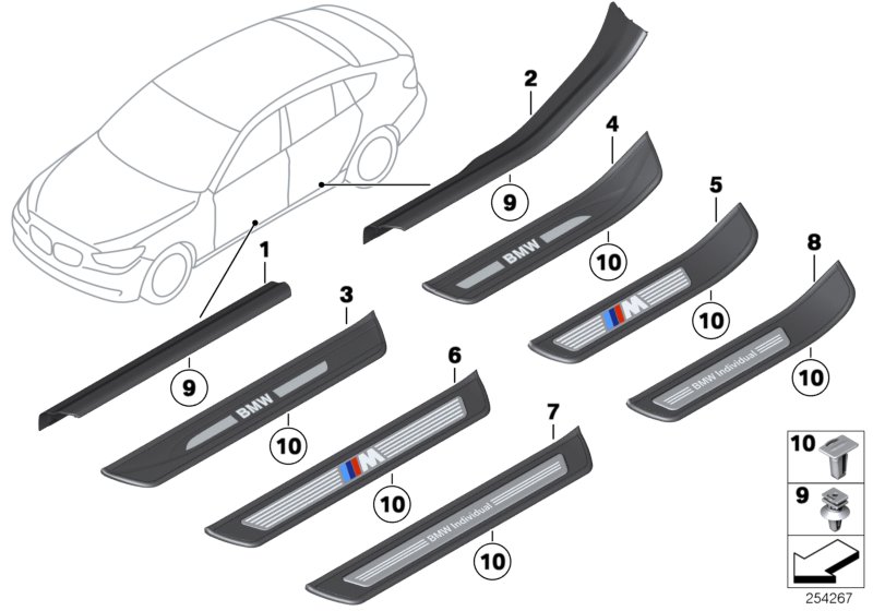 Diagram Cover, entrance for your 2012 BMW M6   