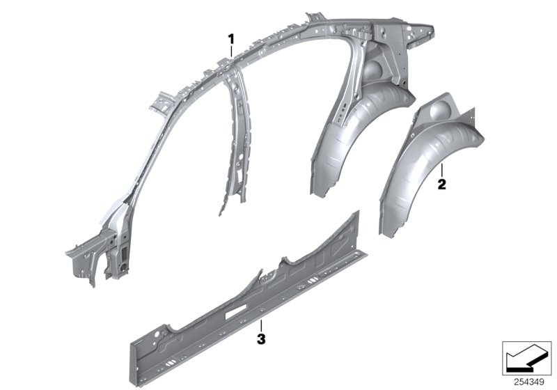 Diagram Side frame section, inner for your 2015 BMW M6   