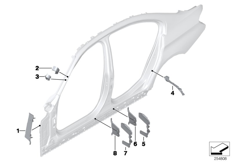 Diagram Cavity shielding, side frame for your 2009 BMW M6   