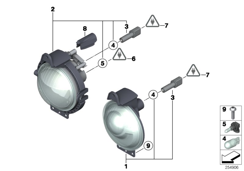 Diagram Fog lights for your MINI