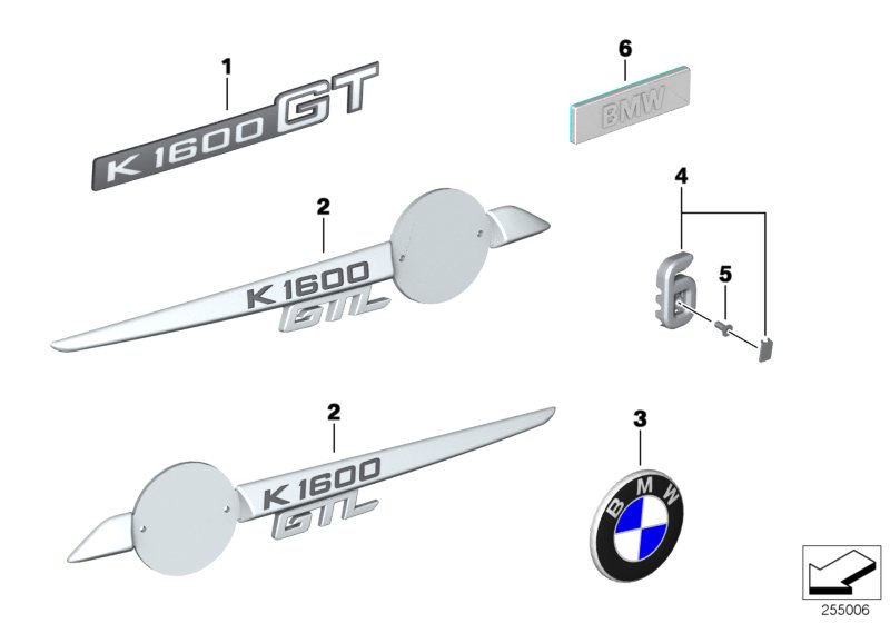 Diagram Label for your 2013 BMW K1600GT   