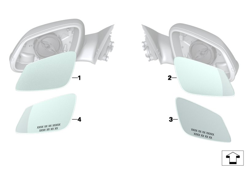 Diagram Mirror lens (S430A) for your 2021 BMW X5   