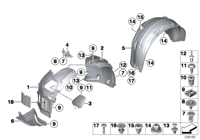 Diagram Wheelarch trim for your BMW