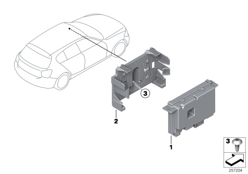 Diagram ECU for camera-based driver support for your 2008 BMW X5   