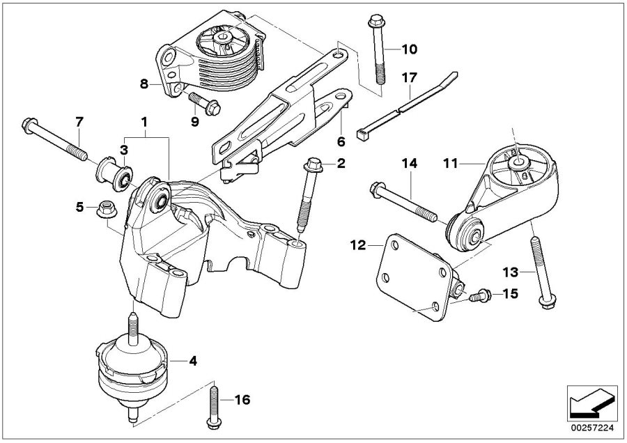 Diagram Engine Suspension for your MINI