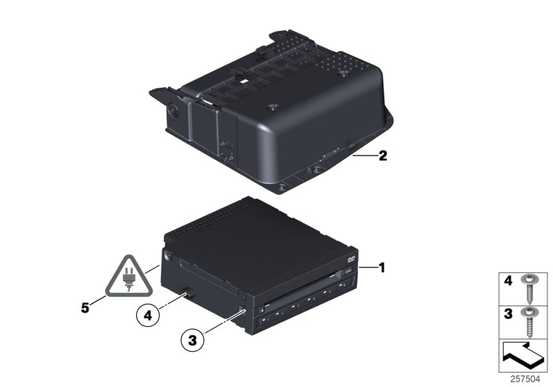 Diagram DVD Changer/Bracket for your 2008 BMW M6   