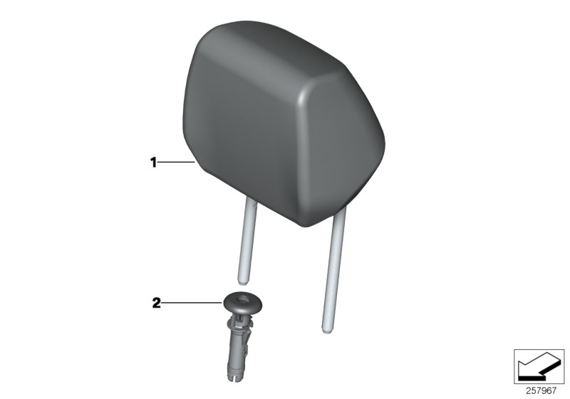 Diagram Seat, front, head restraint for your 2006 BMW M6   