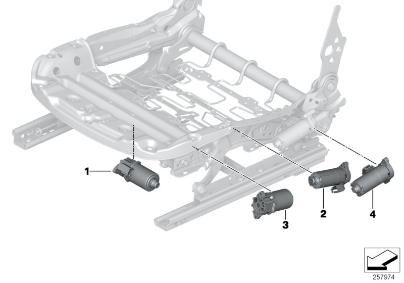 Diagram Seat, front, electrical and motors for your 2021 BMW 230iX   