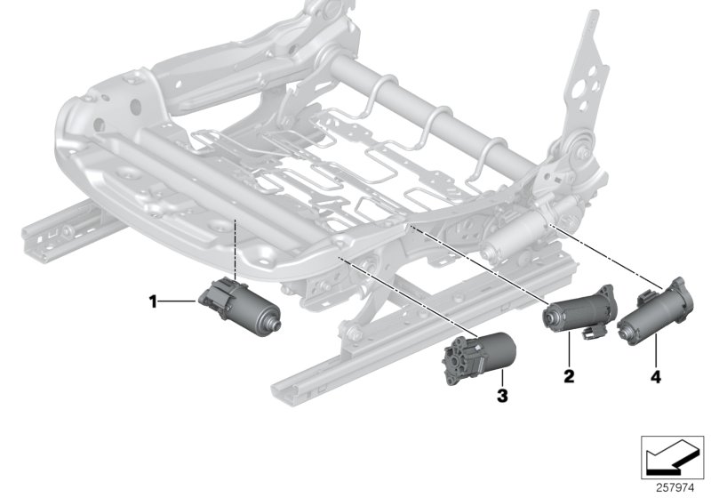 Diagram Seat, front, electrical and motors for your 2007 BMW M6   