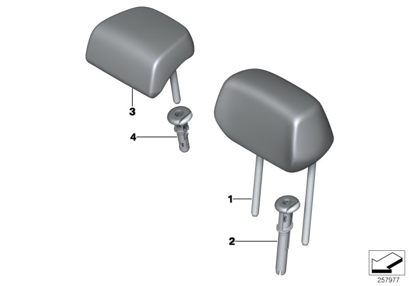 Diagram Rear seat head restraint for your 2014 BMW X3   