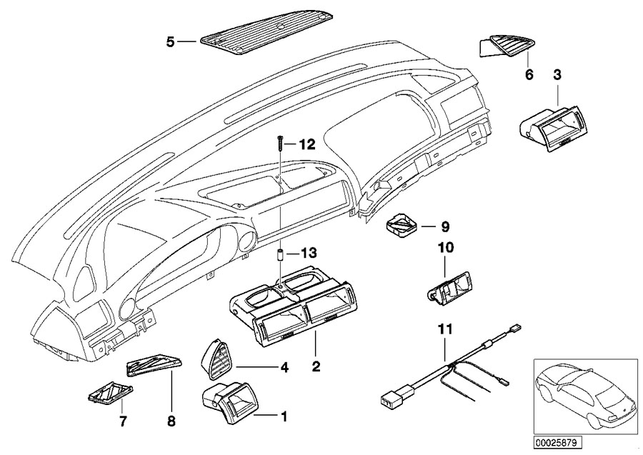 Diagram Outflow NOZZLES/COVERS for your BMW