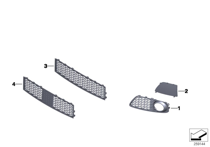 Diagram M trim decor elements, front for your 2015 BMW M6   