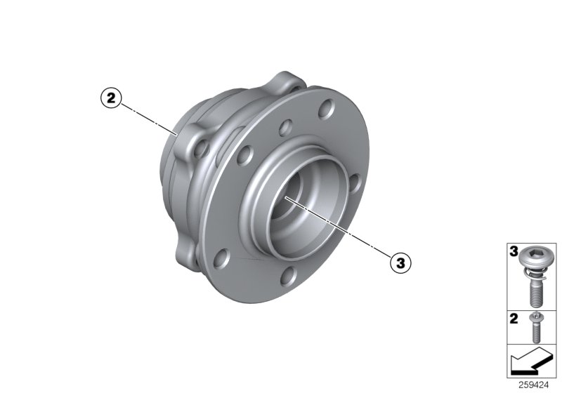 Diagram SIDE SHAFT/WHEEL BEARINGS for your 2016 BMW M6   