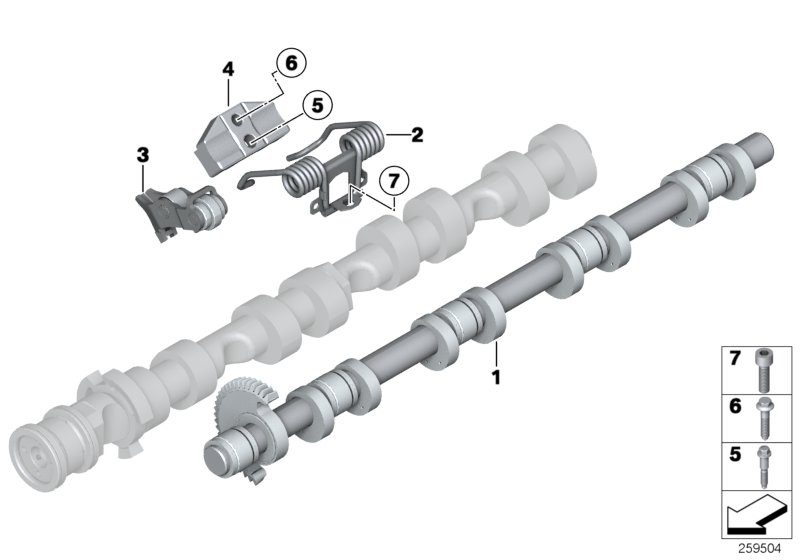 Diagram Valve timing gear, eccentric shaft for your 2012 BMW M6   