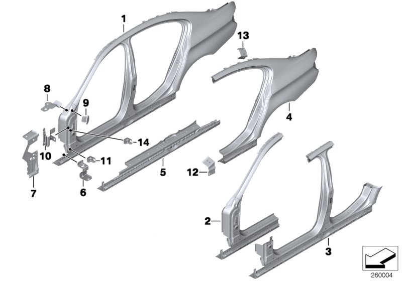 Diagram Body-side frame for your 2016 BMW 650i   