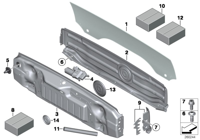 Diagram Folding top-rear window for your 2016 BMW M6   