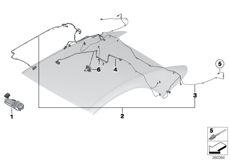 Diagram Convertible top wiring harness for your BMW 650iX  