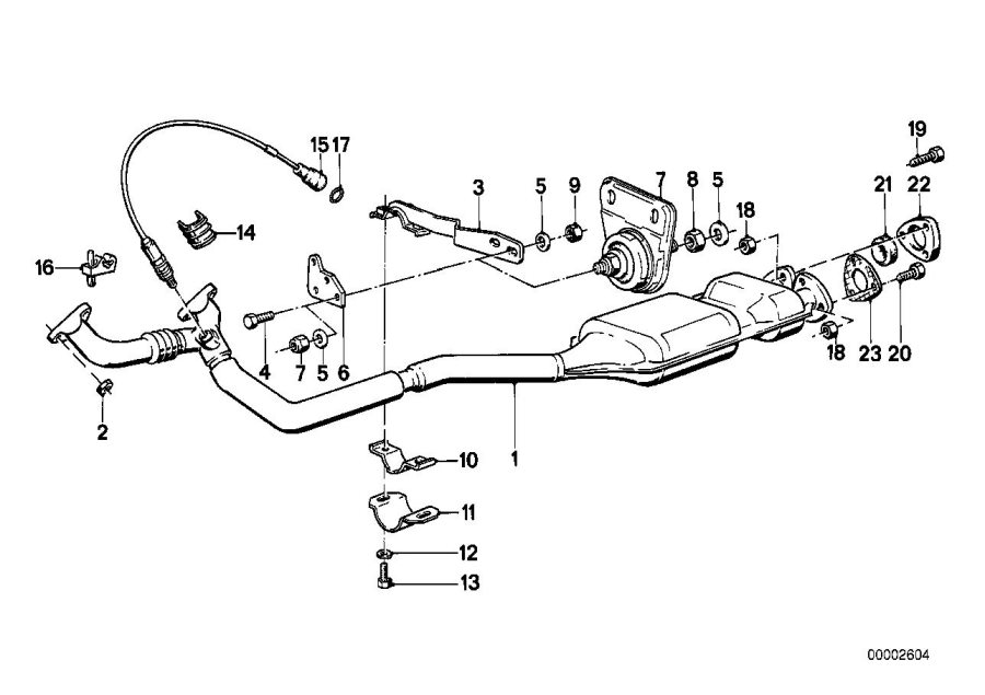 Diagram Exhaust pipe, catalytic converter for your 2023 BMW X3   