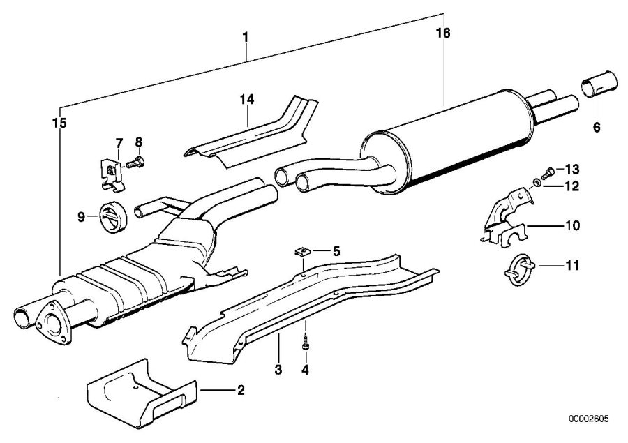 Diagram Exhaust System for your BMW