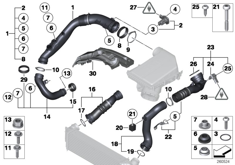 Diagram Air duct for your 2019 BMW X4   