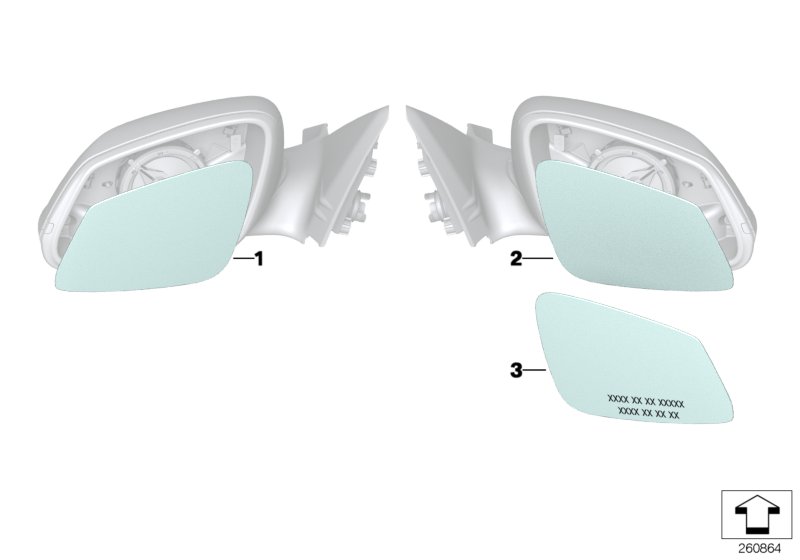 Diagram MIRROR GLASS for your 2013 BMW X5   