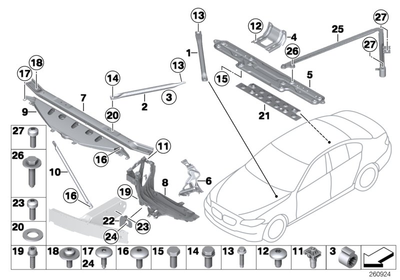 Diagram Reinforcement, body for your 2013 BMW Alpina B7X   