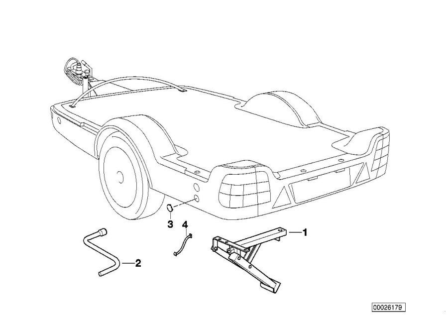 Diagram Trailer rear supports for your 2001 BMW 320i   