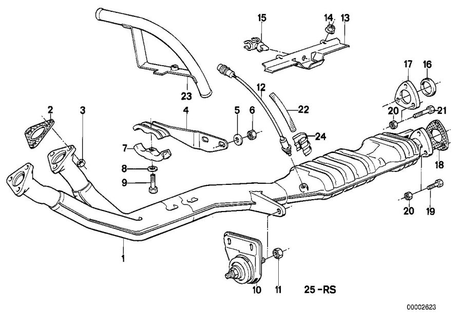 Diagram Exhaust system with catalyst for your 2018 BMW M6   