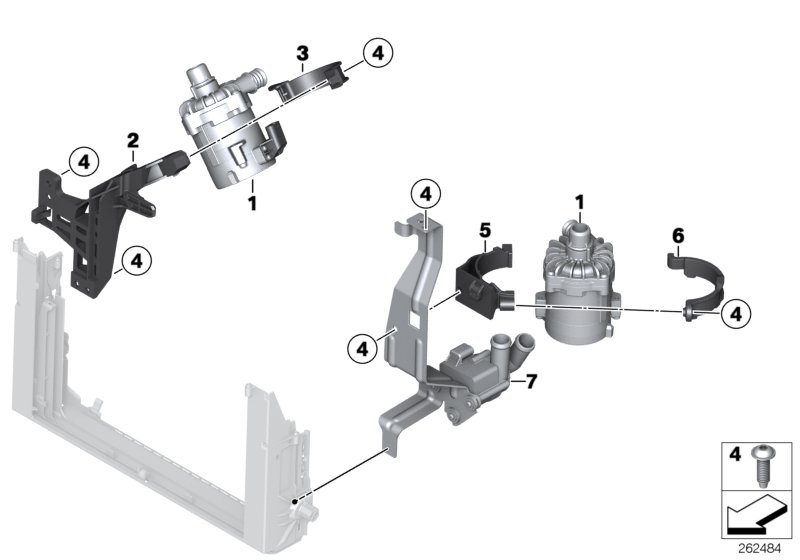 Diagram Additional water pump for your BMW
