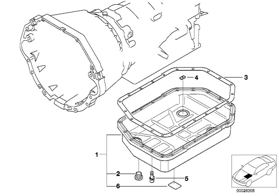 Diagram A5S440Z OIL PAN for your 2001 BMW 740iL   