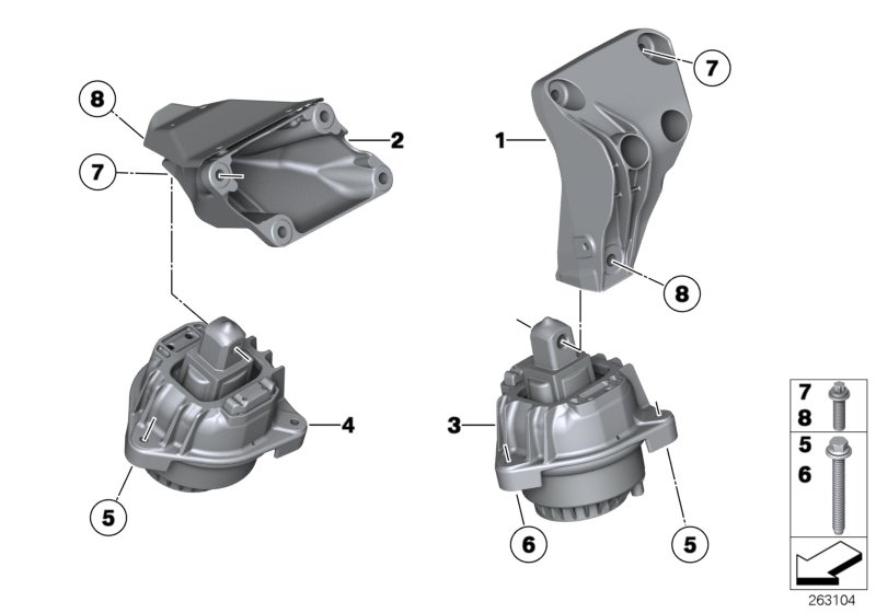 Diagram Engine Suspension for your 2009 BMW M6   